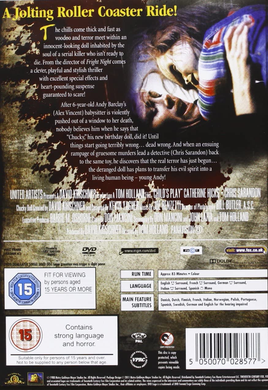 Child's Play (1988) [1988] - Horror  [DVD]