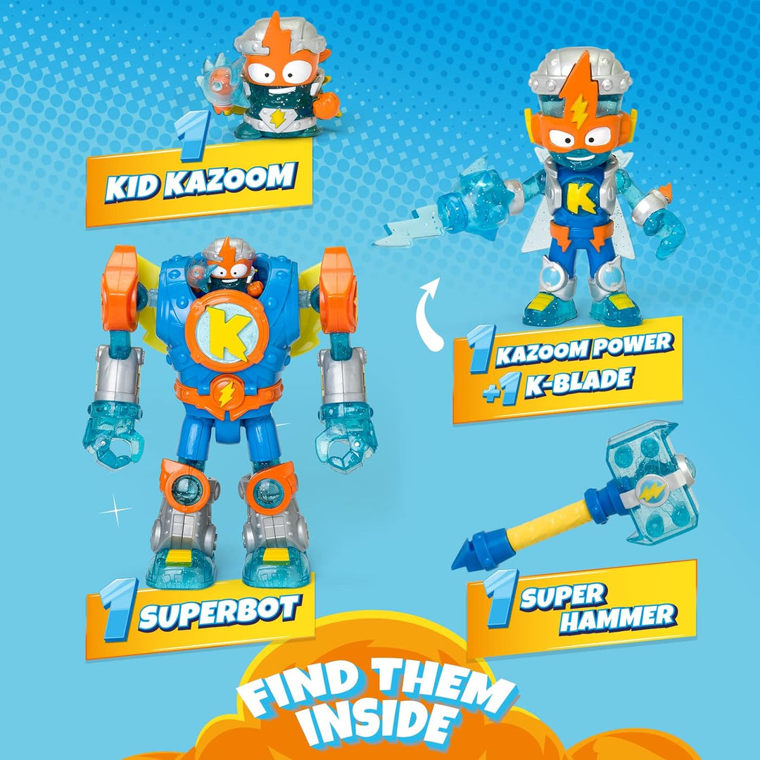 SUPERTHINGS RIVALS OF KABOOM Superbot Kazoom Power – Articulated robot with combat accessories