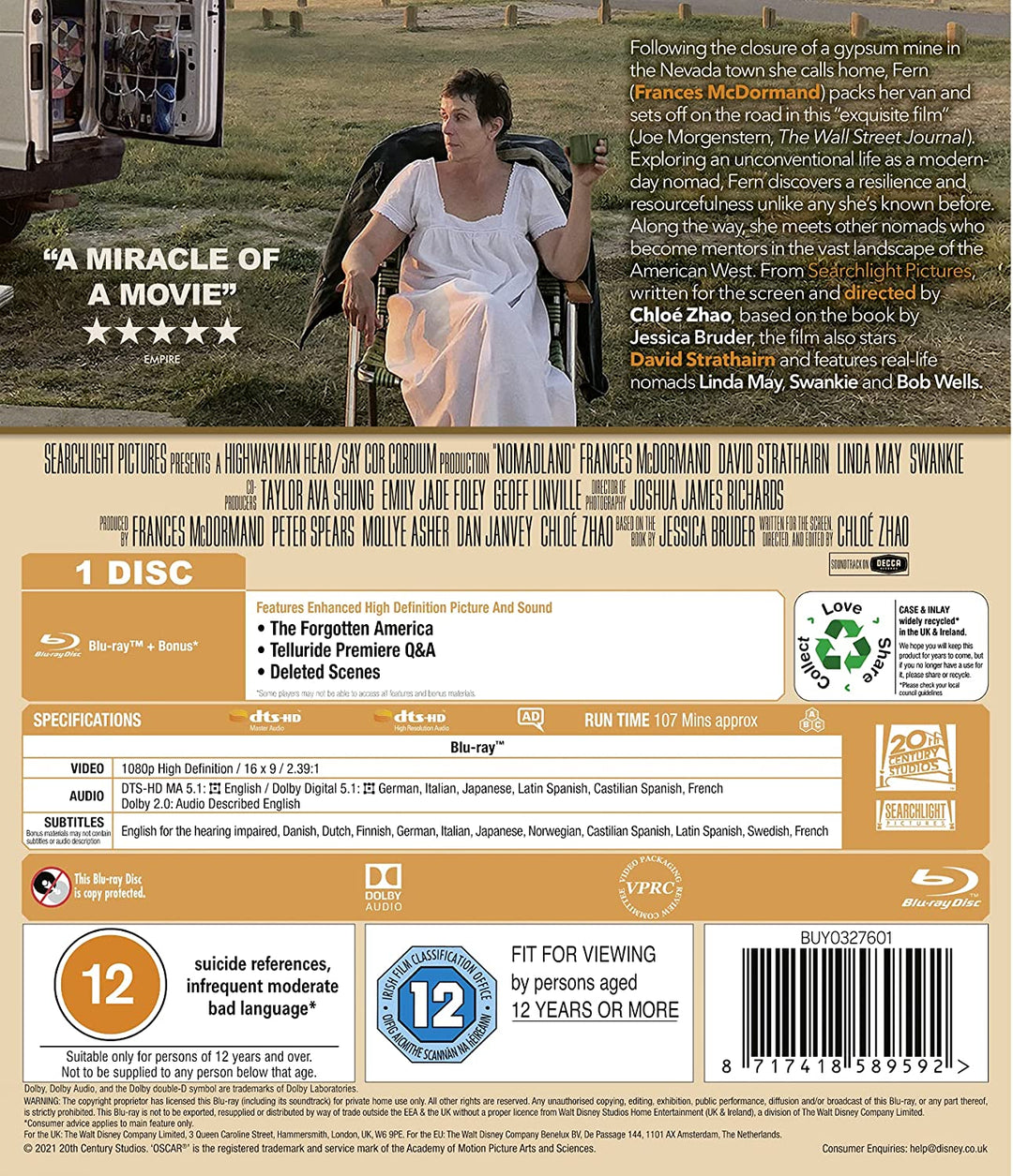 Nomadland BD - Drama/Western [Blu-ray]