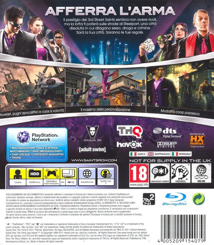 GIOCO PS3 SAINTS ROW 3