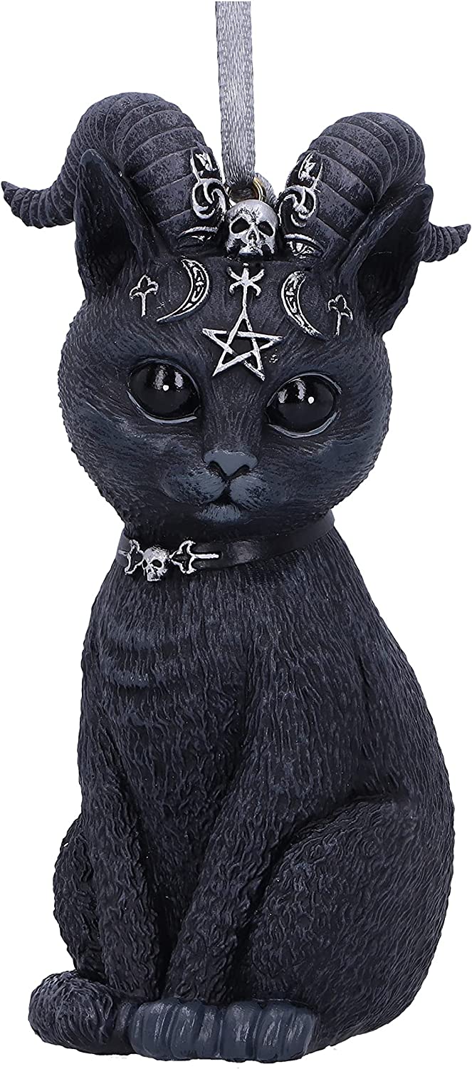 Nemesis Now Pawzuph Black Horned Cat Hanging Decorative Ornament 10cm