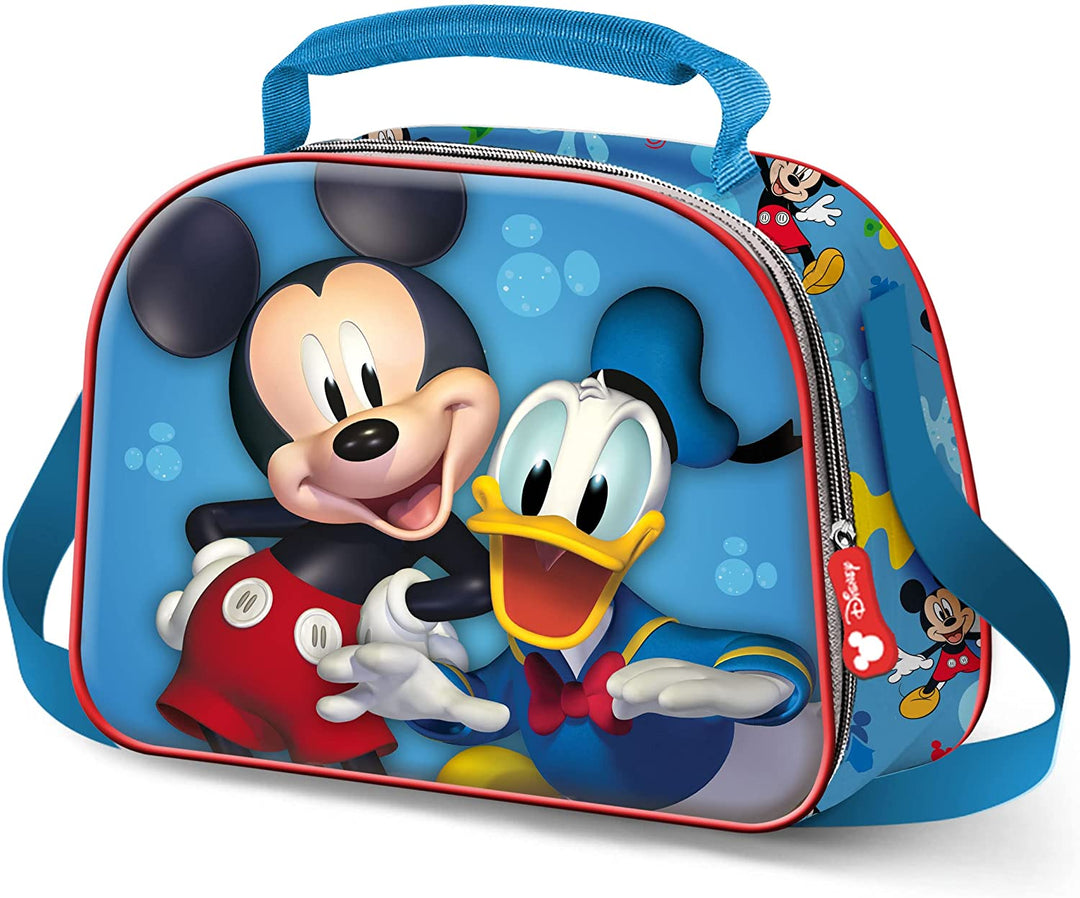 Mickey Mouse Cheerful-3D Lunch Bag, Blue