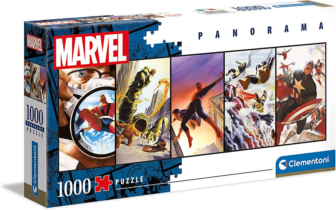 Clementoni 39611, Marvel Panorama-Puzzle für Kinder und Erwachsene – 1000 Teile, ab 10 Jahren