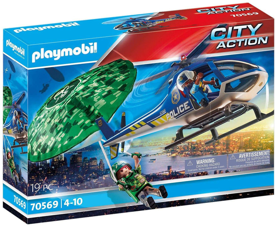 Playmobil 70569 City Action Police Parachute Search, for Children Ages 4 - 10