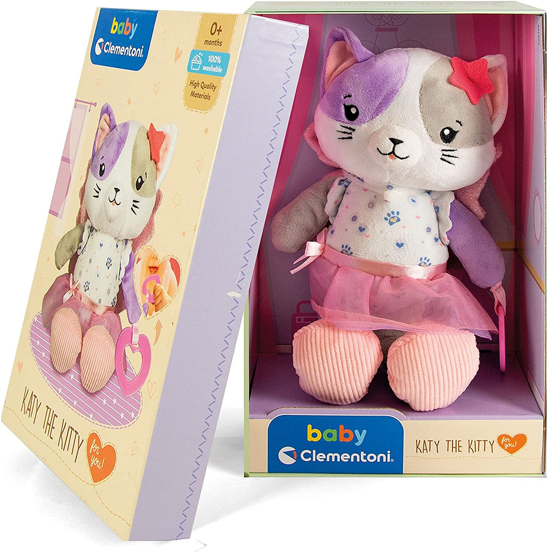 Clementoni 17420 Gatito Katy The Kitty Plüschtier für Babys ab 0 Monaten,