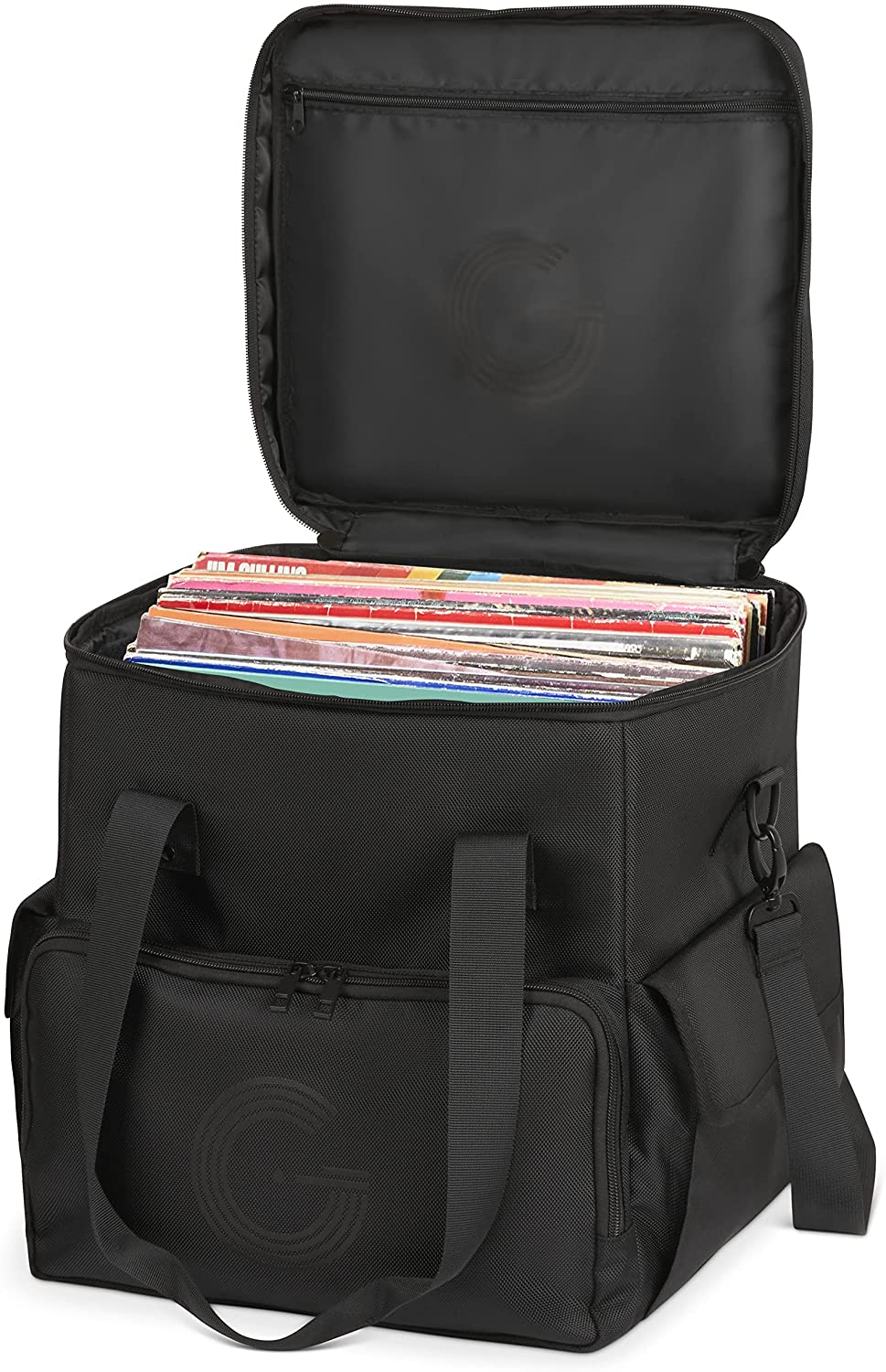 LP Carrying Bag by Legend Vinyl | Travel Vinyl Record Storage Case with Dividers