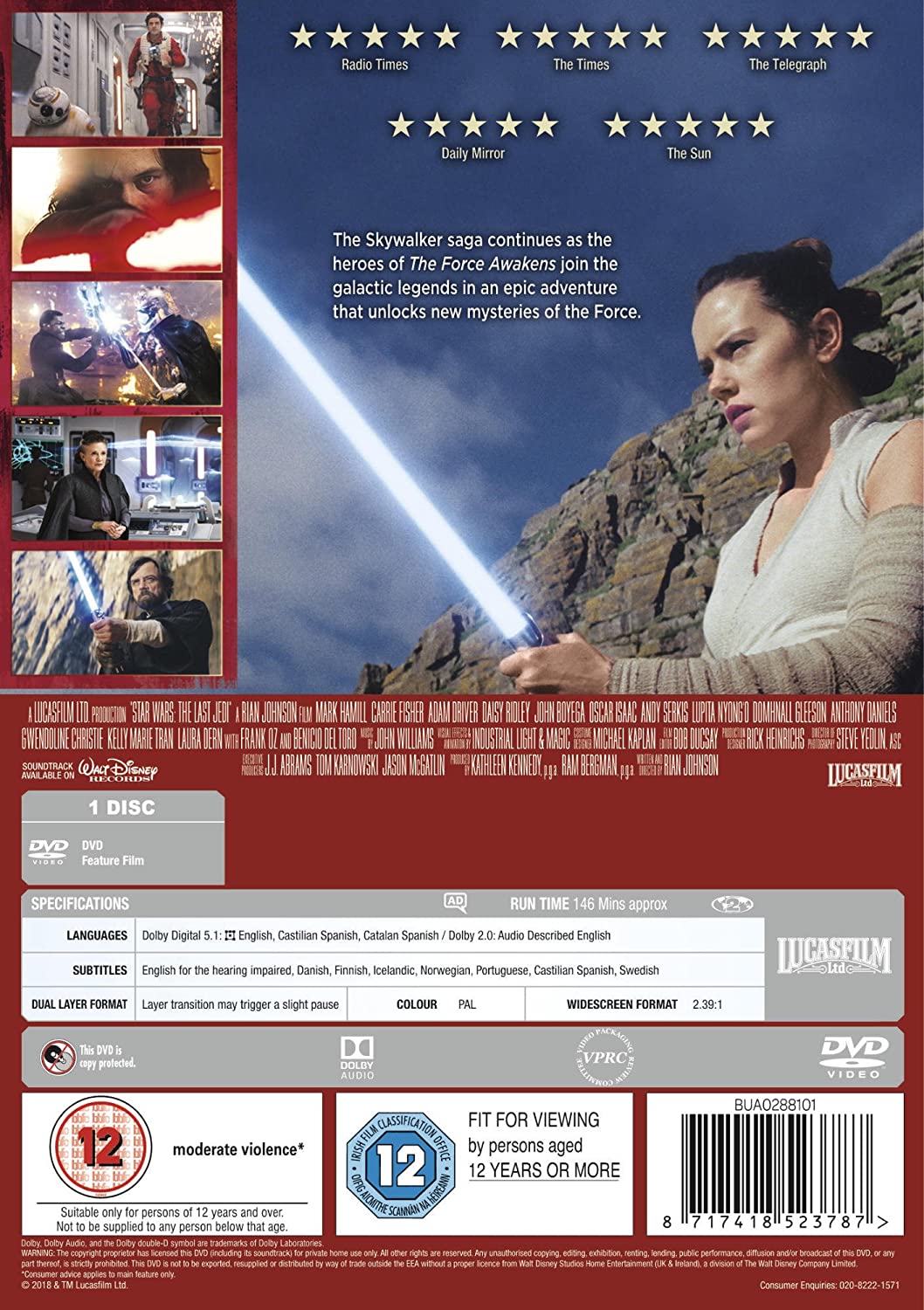 Star Wars: The Last Jedi [DVD}