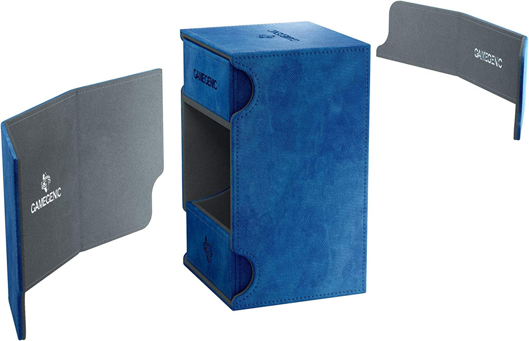 Gamegenic Watchtower 100-Card Convertible Deck Box, Blue