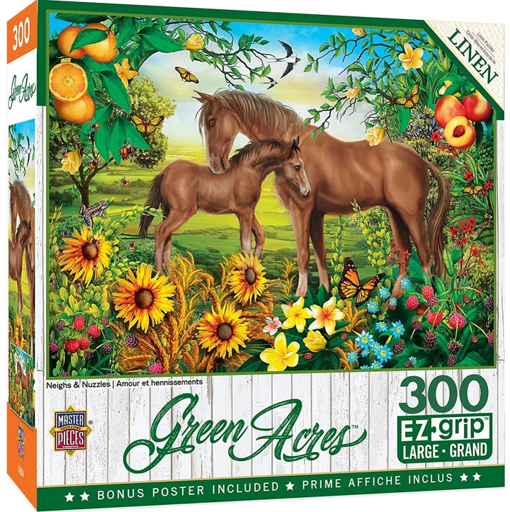 MasterPieces 31849 Green Acres Neighs & Nuzzles Puzzle, Multicolored, 18" x 24"