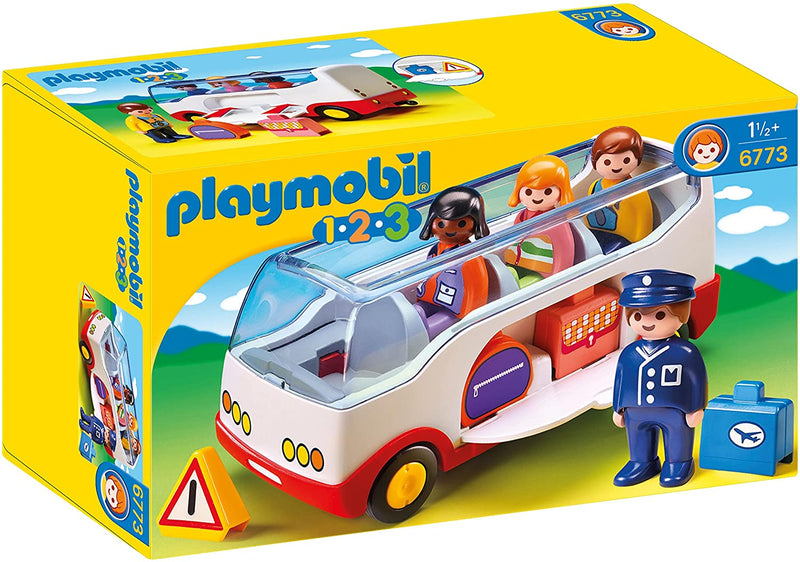 Playmobil 1.2.3 Airport Shuttle Bus Toys for Children