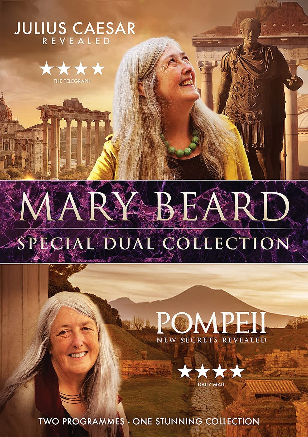 Mary Beard Special Dual Collection – Julius Caesar Revealed & Pompeii New Secrets Revealed [DVD]