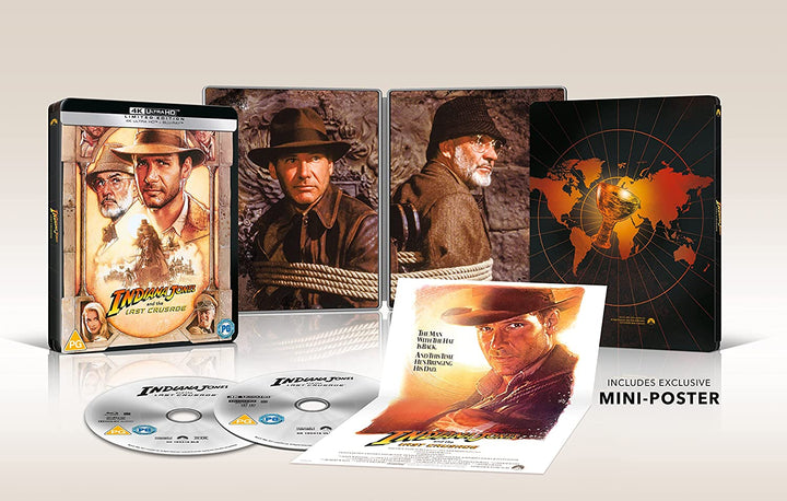 Indiana Jones And The Last Crusade - 4K Steelbook [Blu-ray] [Region A & B & C]