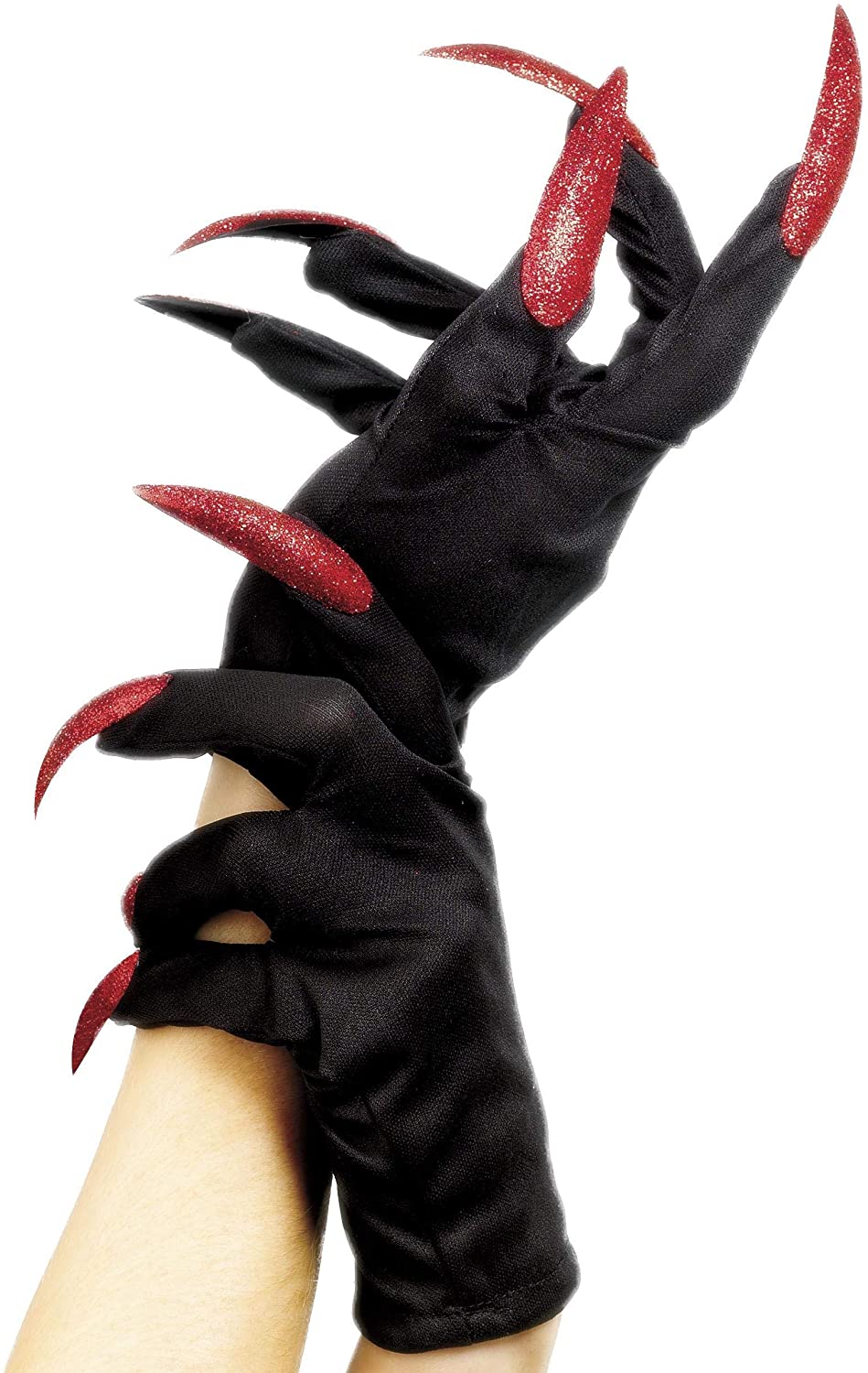 Smiffys Gloves Halloween Red Nails
