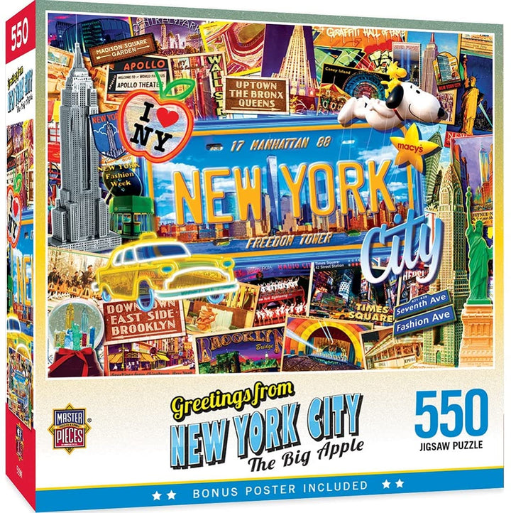 Greetings From New York City 550pc Puzzle + Bonus Poster (mpc)