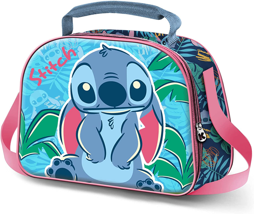 Lilo and Stitch Leaves-3D Lunch Bag, Blue