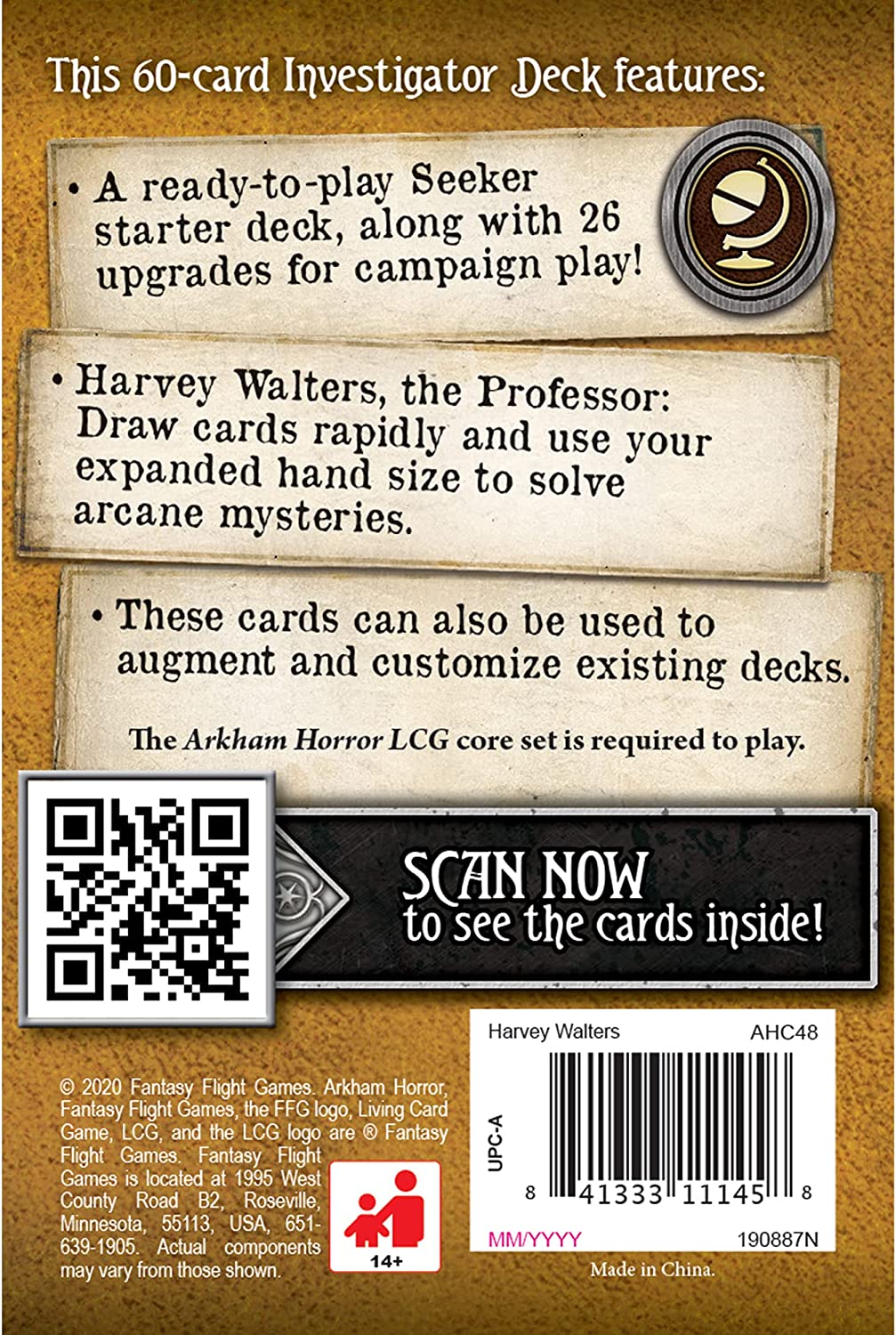 Arkham Horror: The Card Game - Harvey Walters Investigator Starter Pack