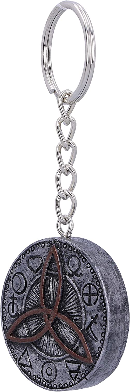 Nemesis Now Dark Gothic Celtic Triquetra Keyrings, Silver, 4.5cm