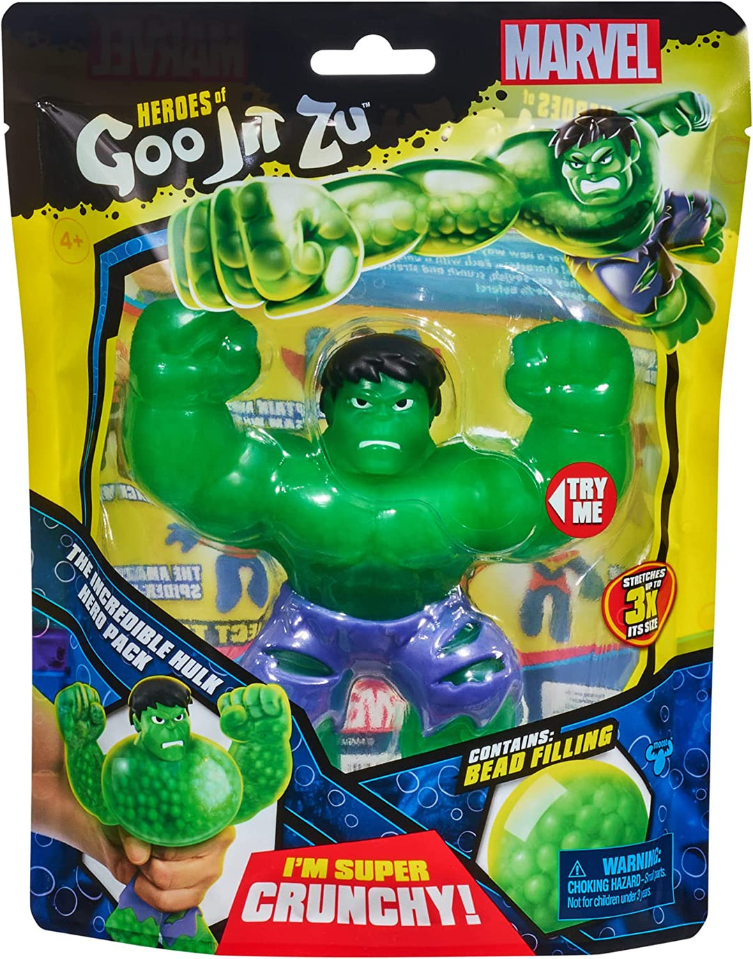 Heroes of Goo Jit Zu Marvel Hero Pack. The Incredible Hulk - Crunchy, 4.5-Inches