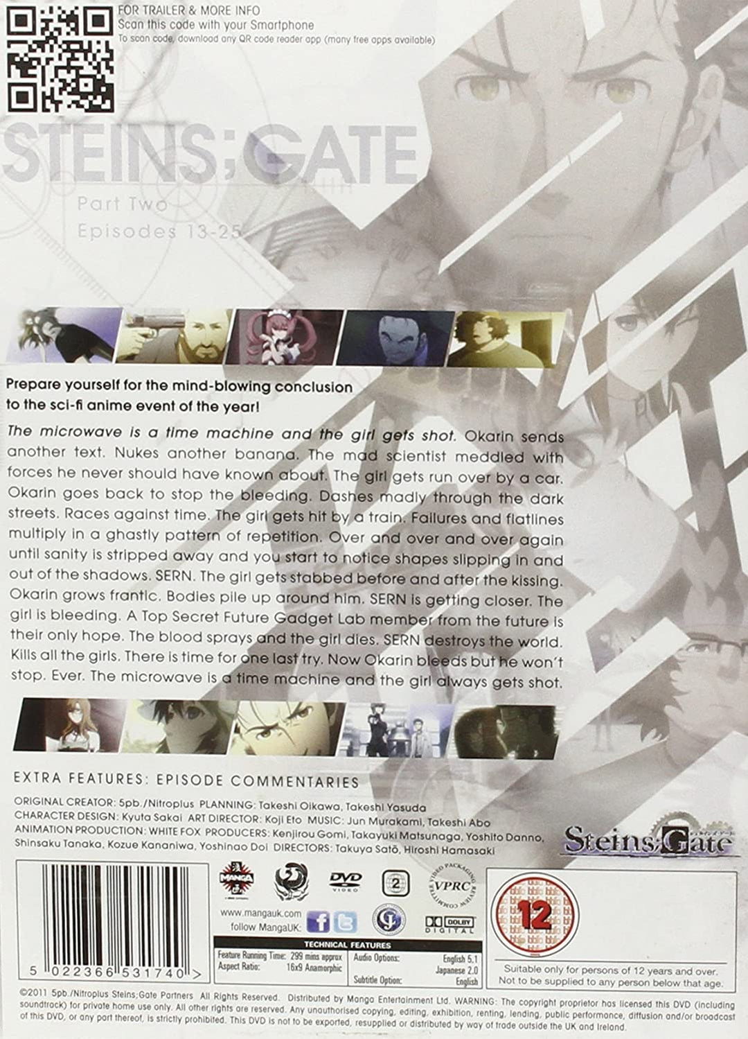 Steins Gate Part 2 (Episodes 13-25) [DVD]