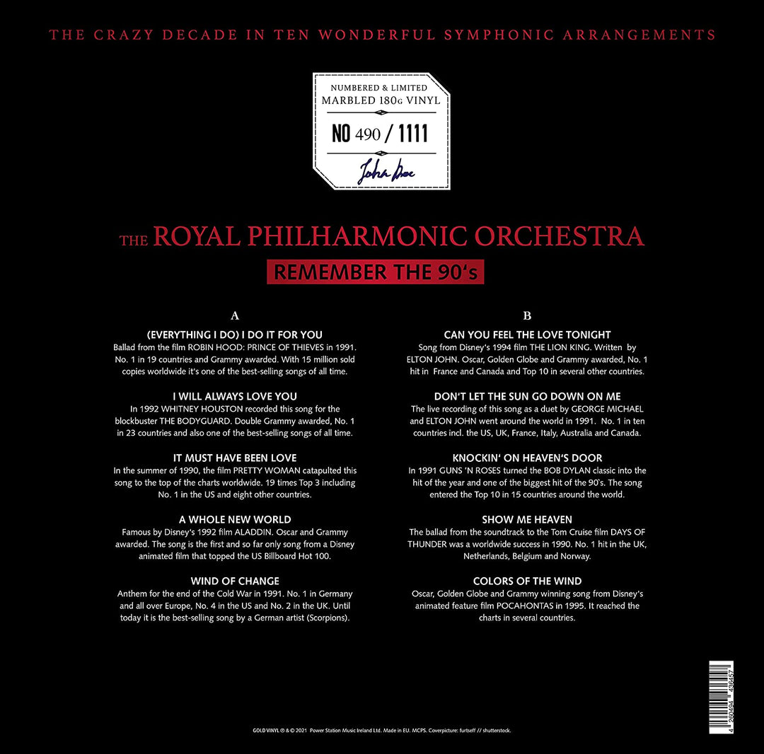 Royal Philharmonic Orchestra - Remember The 90's [VINYL]