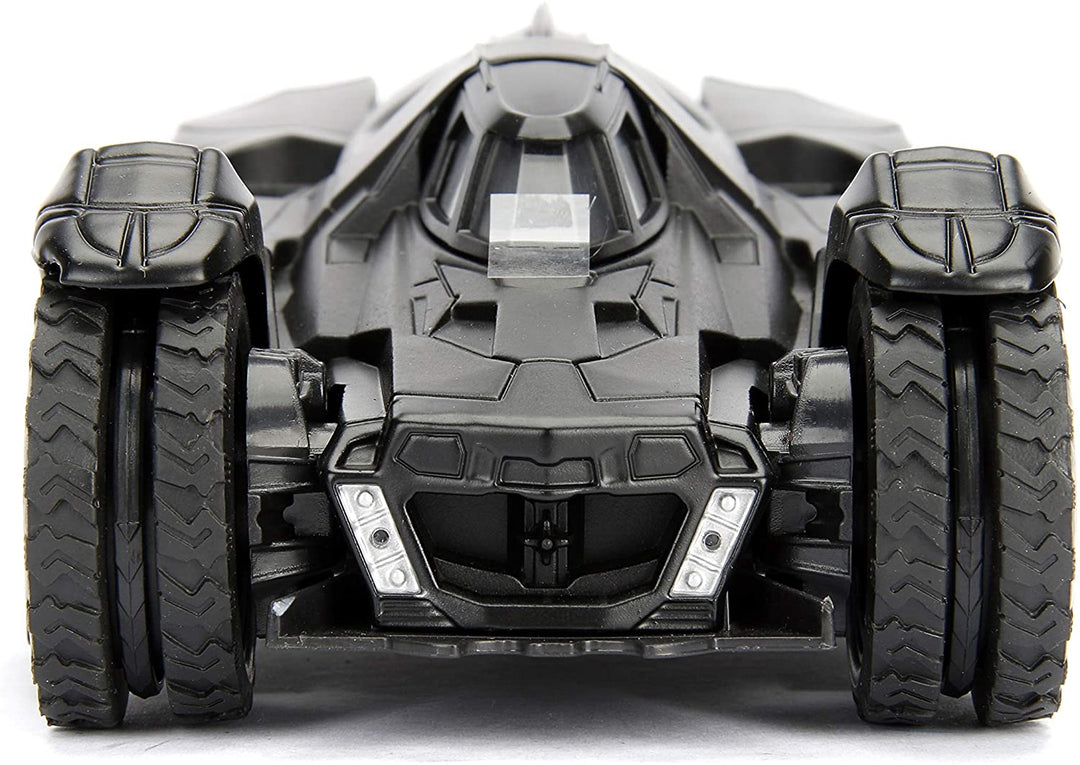 Jada Toys 253215004 Arkham Knight Batmobile 1:24 Scale Die-cast, Opening Doors, Includes Batman Figure, Black, One Size