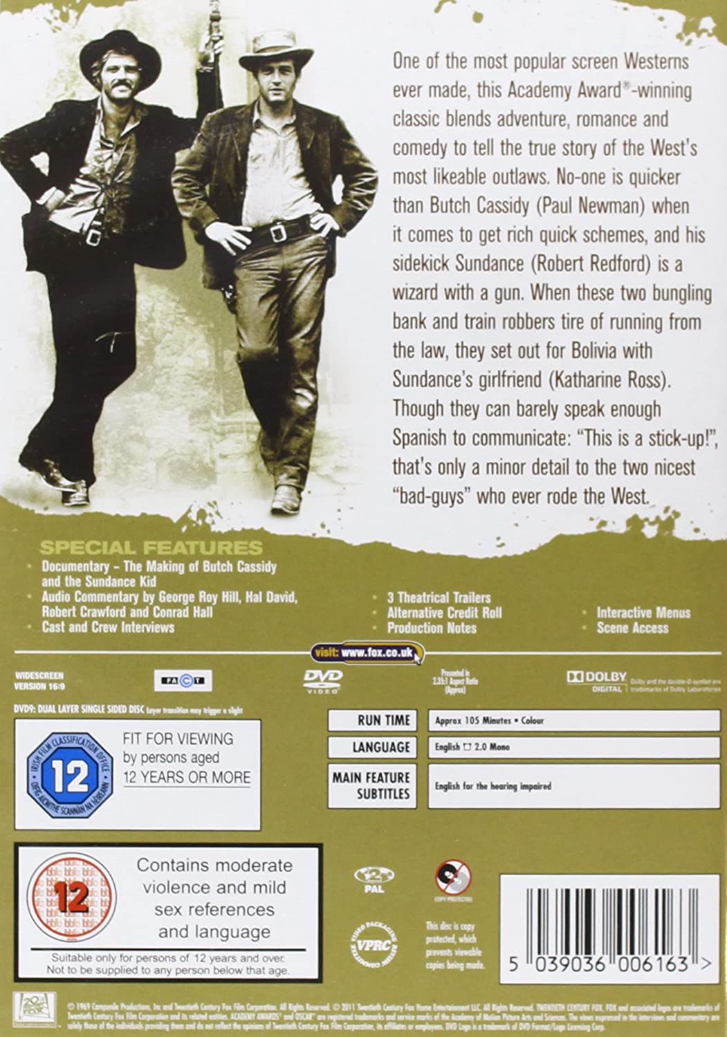 Butch Cassidy and the Sundance Kid [1969]  -Western/Drama [DVD]