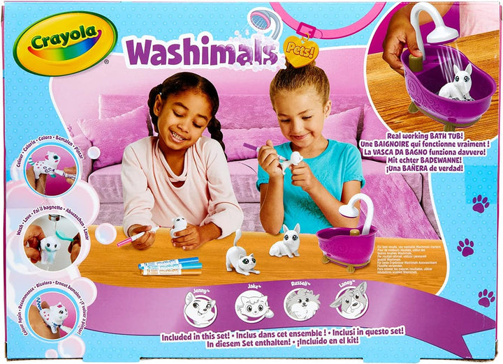 CRAYOLA Washimals Pet Set - Wellness Set for Pet Toy Figures Set for Painting and Bathing, Laundry Salon for Dogs, Rabbits and Cats