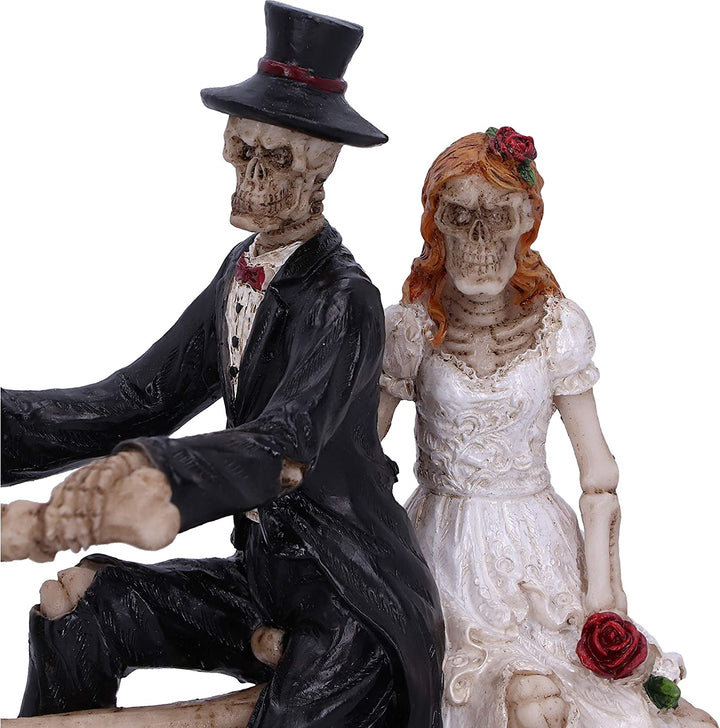 Nemesis Now Hitch Bicycle Riding Skeleton Lovers Wedding Figurine, Natural, 14.5