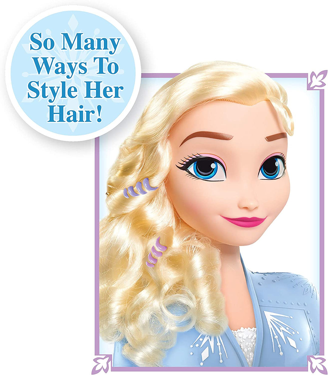 Just Play Frozen II 32806 Styling Head Elsa 20 cm with Accessories 13 Hair Accessories