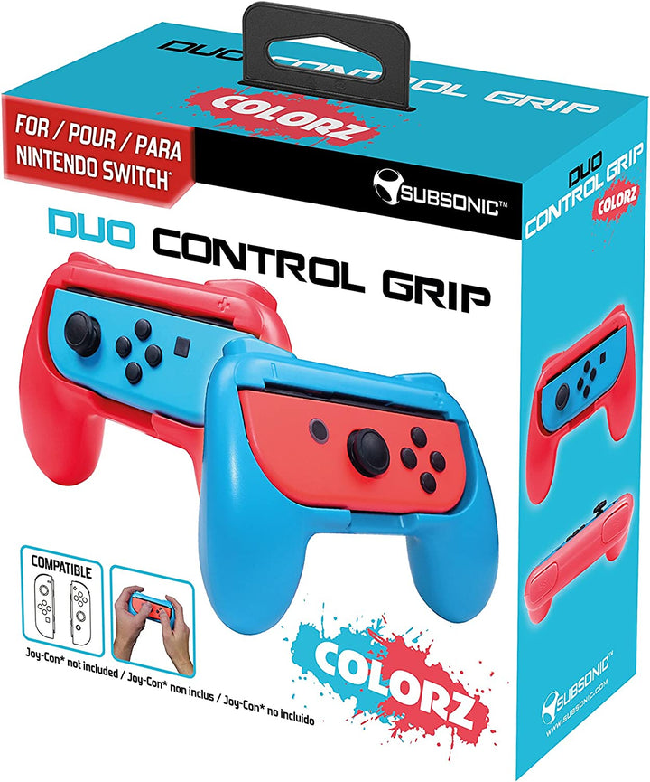 Subsonic Grips Controller for Joy-Cons Nintendo Switch/Pack Of 2 Comfort Handles