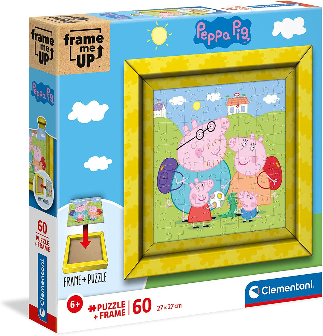 Clementoni 38809, Peppa Pig Frame Me Up Puzzle for Children - 60 Pieces, Ages 6