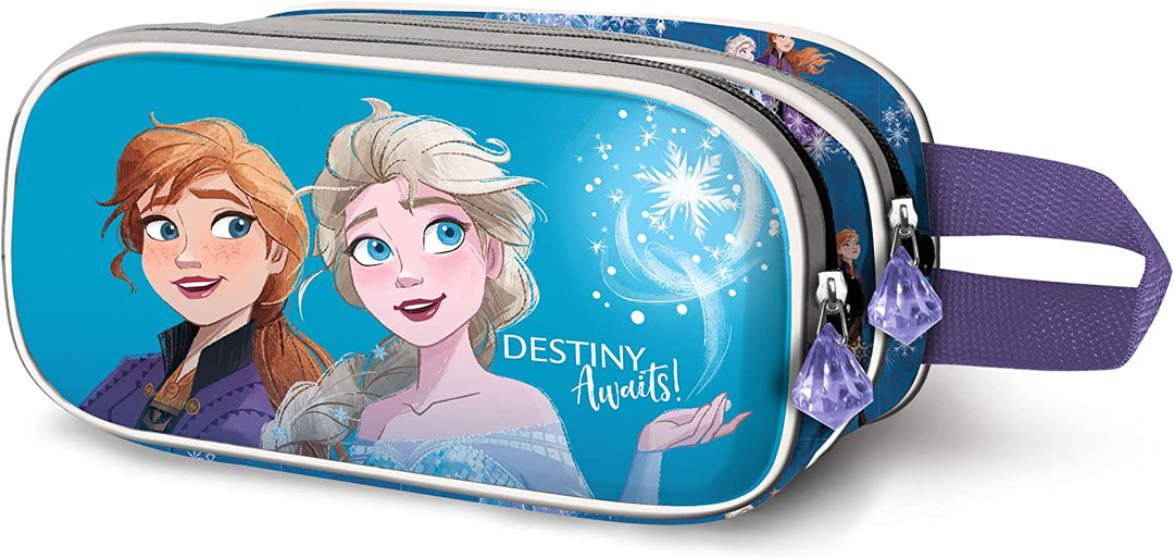 Frozen 2 Destiny-3D Double Pencil Case, Blue