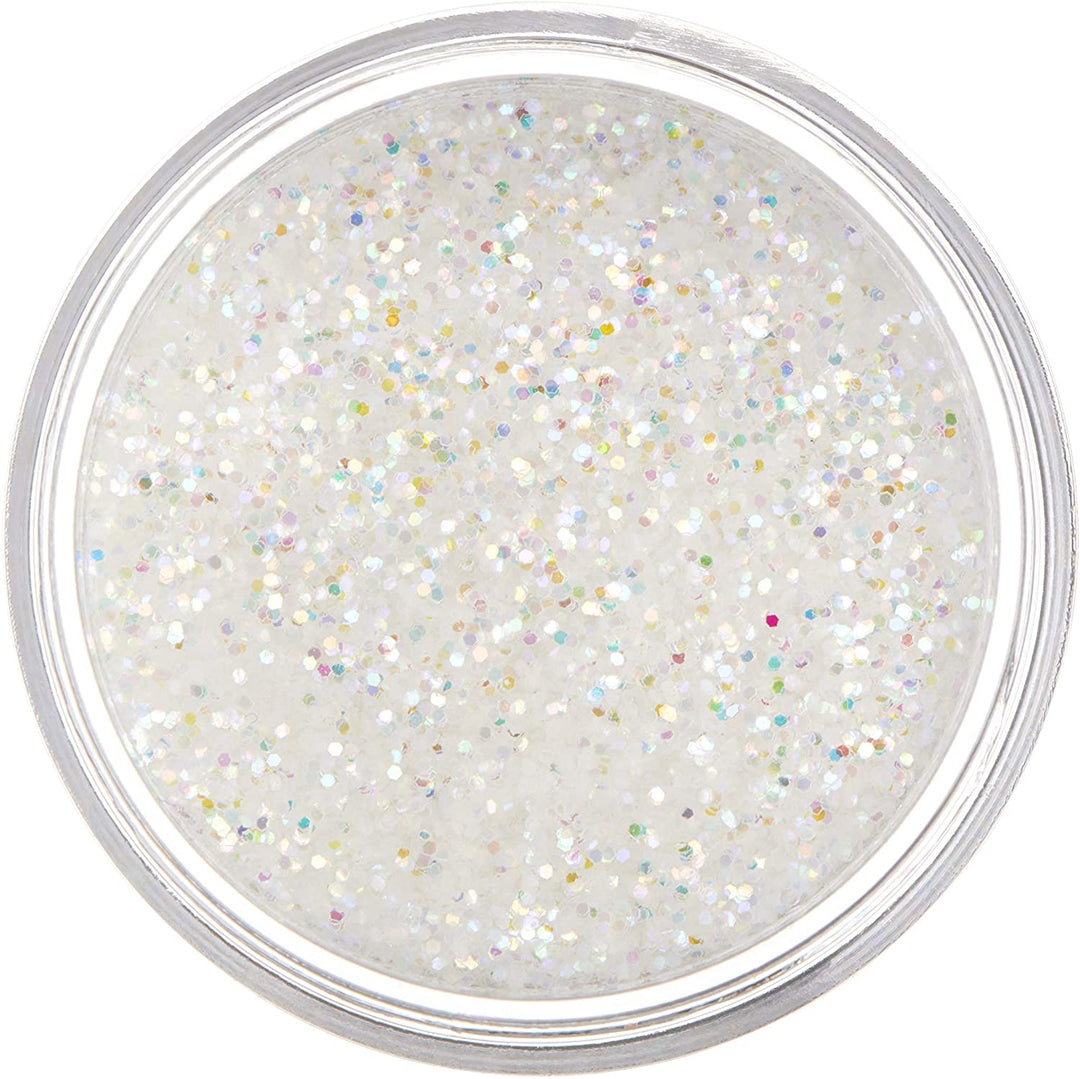 Iridescent Glitter Shakers by Moon Glitter - White - Cosmetic Festival Makeup Glitter for Face, Body, Nails, Hair, Lips - 5g