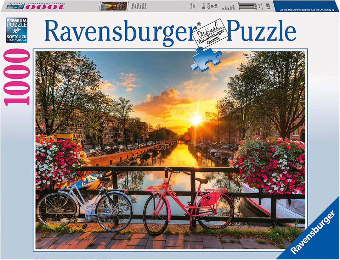 Ravensburger – Fahrräder in Amsterdam 1000-teiliges Puzzle für Erwachsene und Kinder ab 12 Jahren