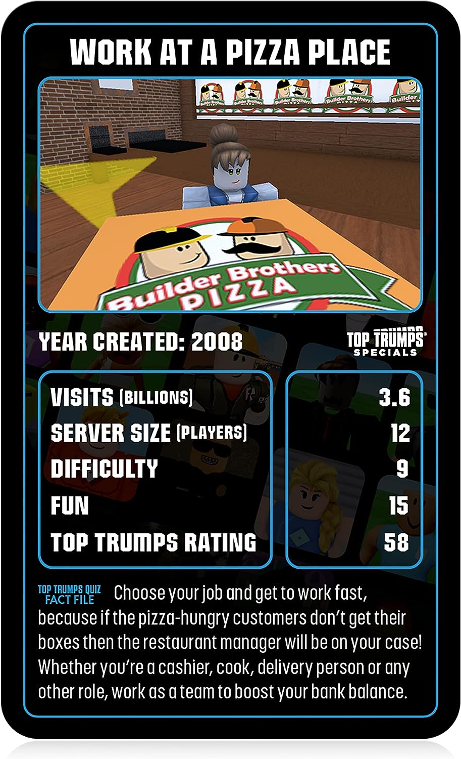 The Independent and Unofficial Guide to Roblox Top Trumps Special Card Games