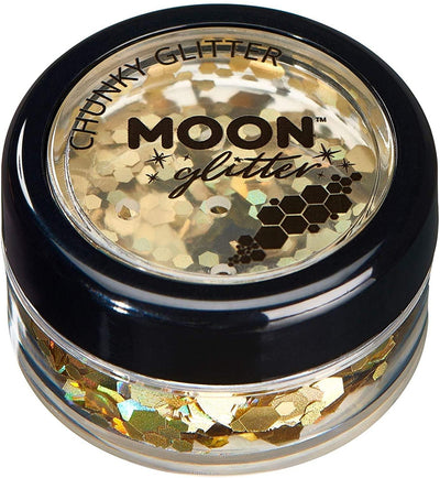 Moon Glitter Gold Cosmetic Festival Makeup Glitter - Yachew