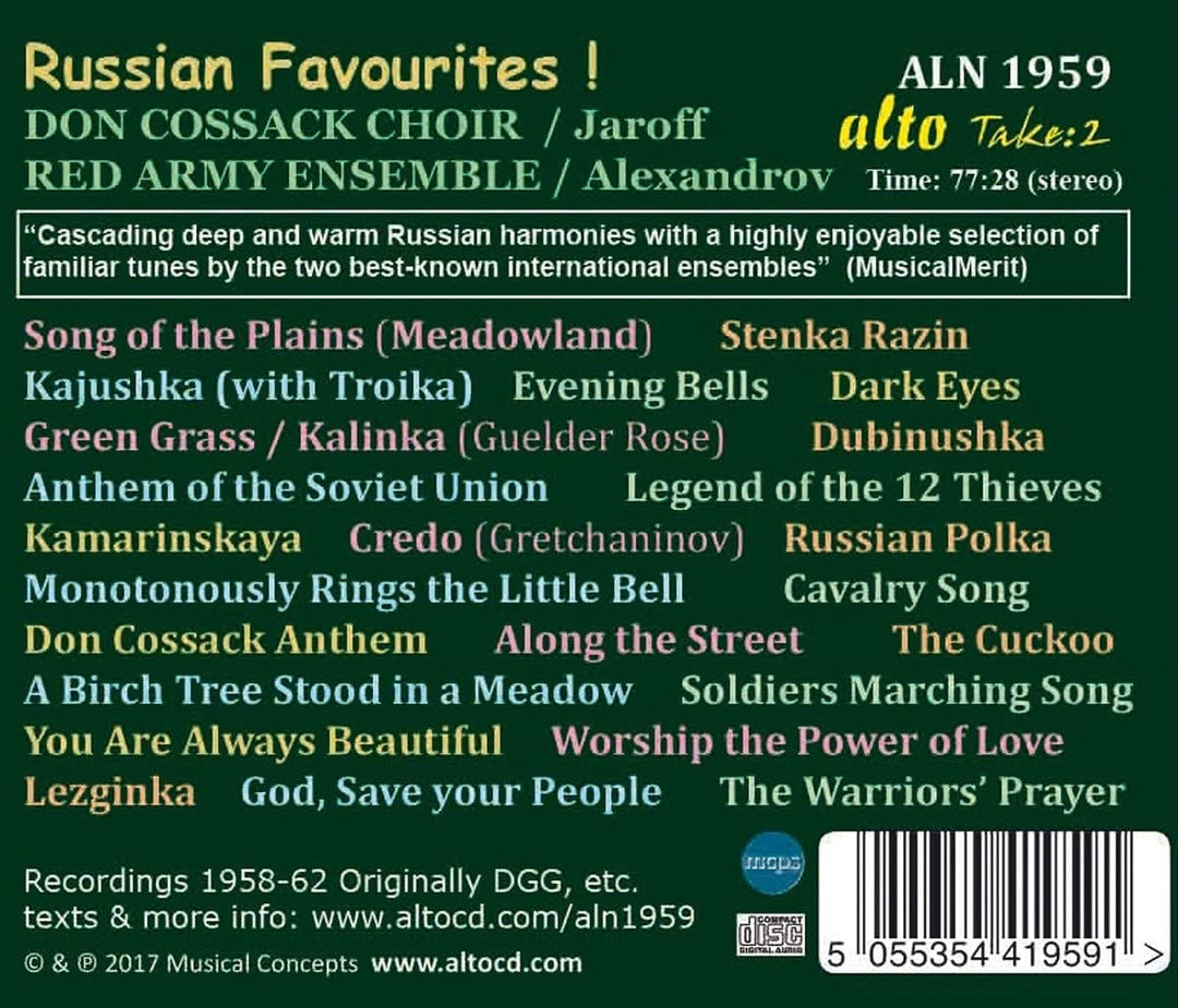 Don Cossack Choir - Russian Favourites 1 [Audio CD]