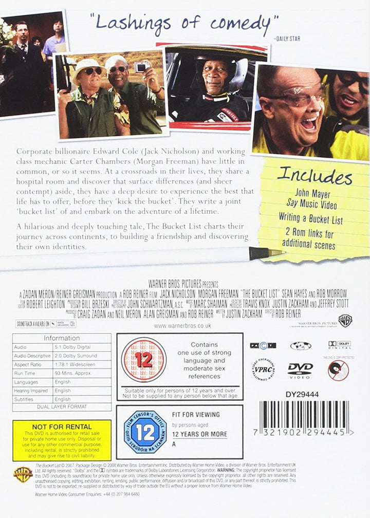 The Bucket List [2007] [2008] - Comedy [DVD]