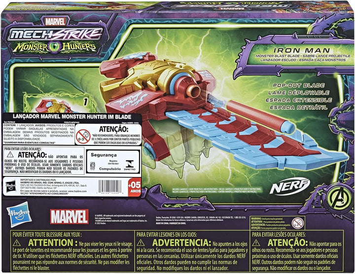 Marvel Avengers Mech Strike Monster Hunters Iron Man Monster Blast Blade Roleplay Toy