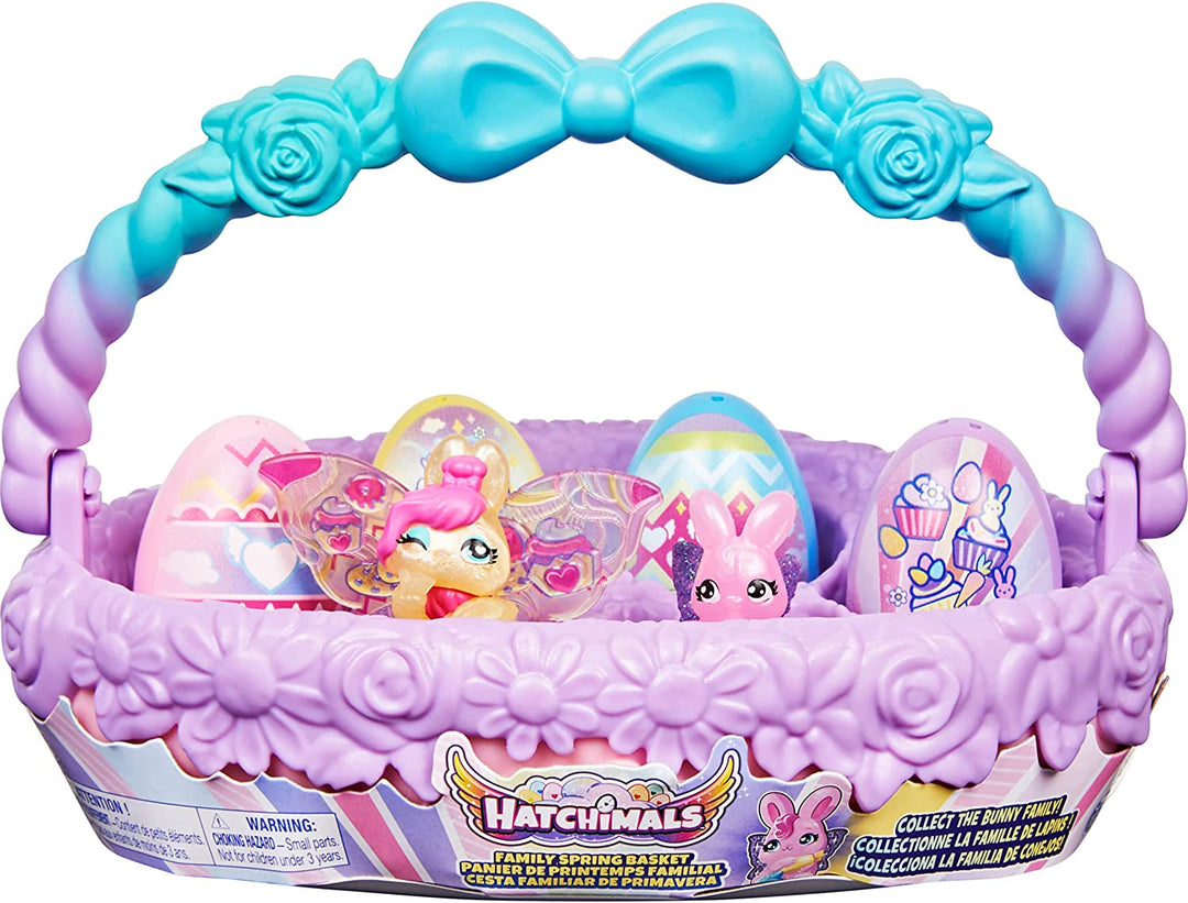 Hatchimals CollEGGtibles, Family Spring Basket with 6 Bunny Characters, Kids’ To