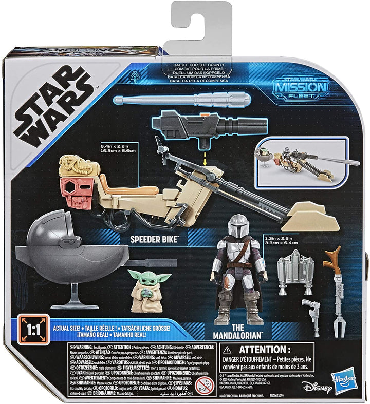 Star Wars Mission Fleet Expedition Class The Mandalorian The Child Battle for The Child Battle for the Bounty 6-cm-Scale Figures and Vehicle