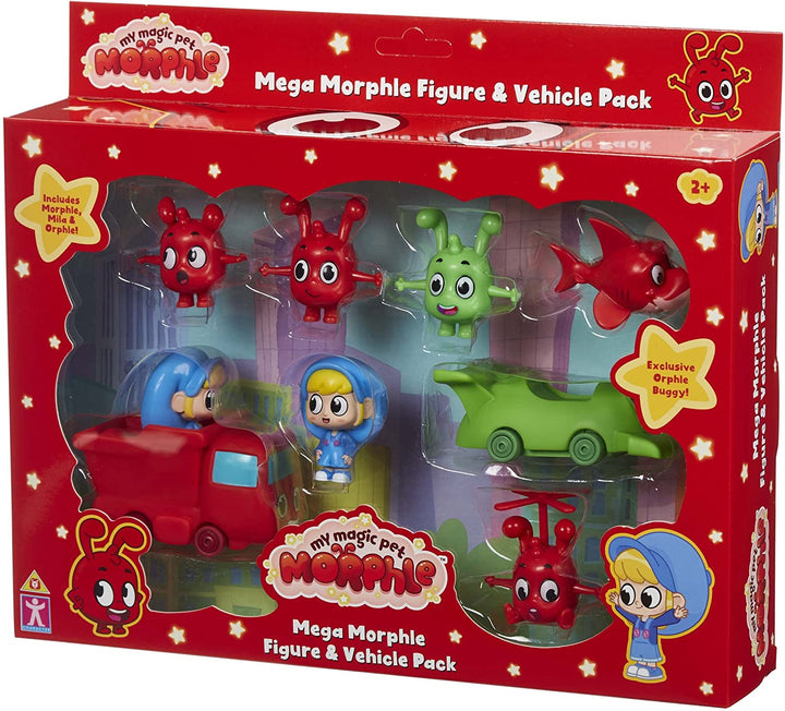 Character Options 07542 MEGA MORPHLE Figure and Vehicle Pack, Red