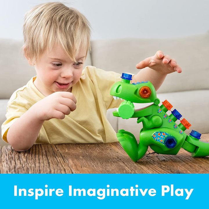 Learning Resources Design & Drill T-Rex Dinosaur Take Apart Toy with 12 Pieces & Screwdriver