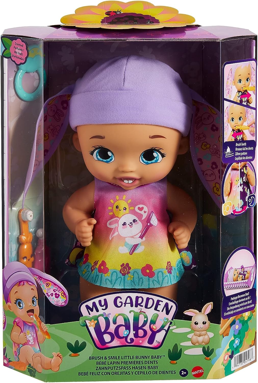 My Garden Baby HGC12 Nurturing Dolls, (12-in) with 3 Accessories and 2-in-1 Outfit