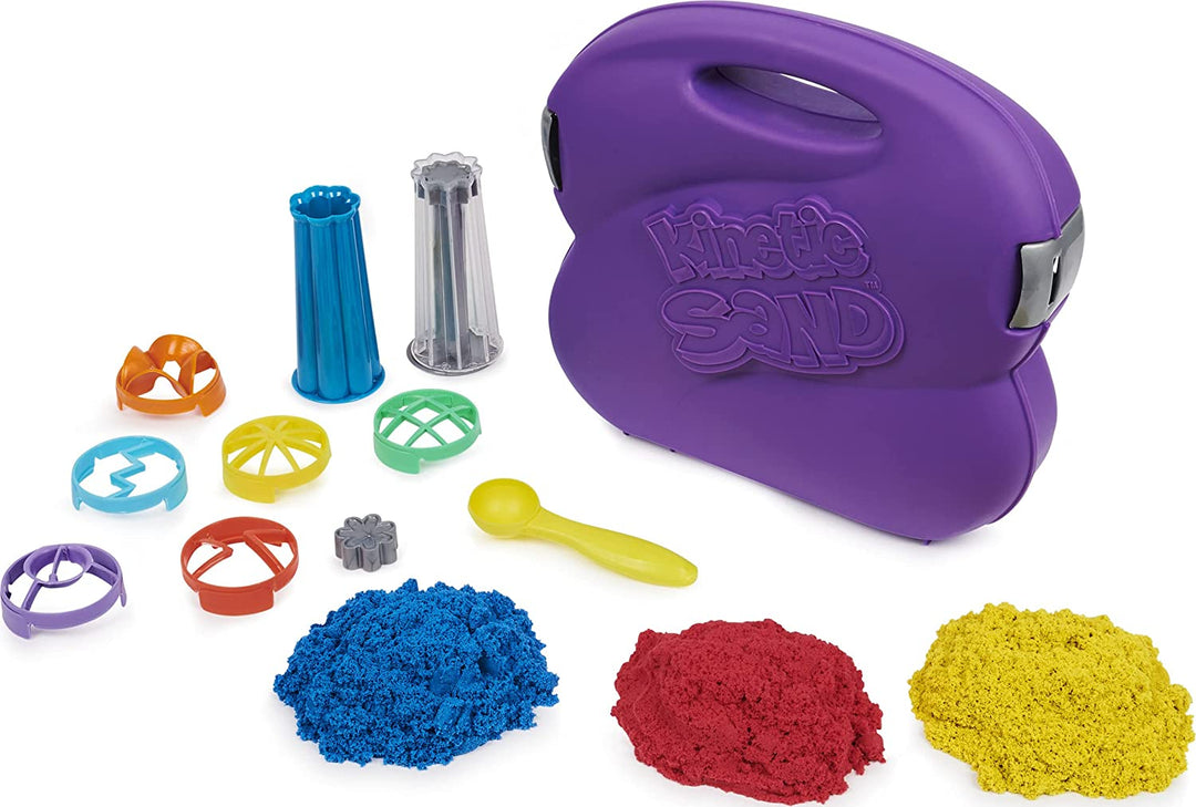 Kinetic Sand Sandwhirlz Playset with 3 Colours of Kinetic Sand (907g) and Over 10 Tools