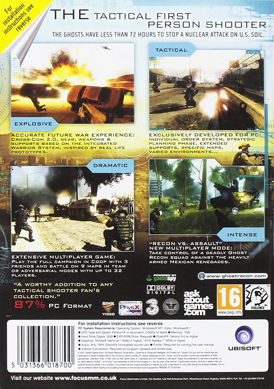 Tom Clancy's Ghost Recon Advanced Warfighter 2 (PC DVD)