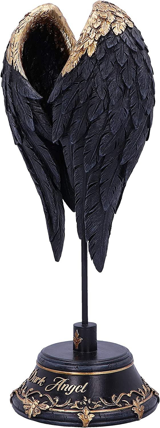 Nemesis Now Dark Angel Gothic Fallen Fae Wing Figurine, Black, 26cm