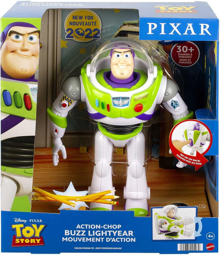 Disney Pixar Toy Story Action Chop Buzz Lightyear Authentic Figure 12 in Scale