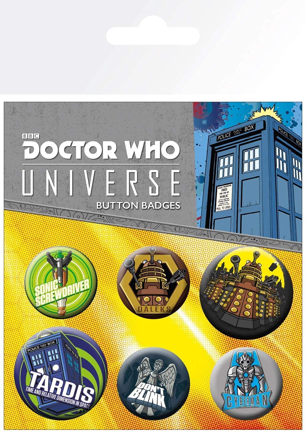 Terminal Doctor Who - Alien Adventures (Badge Pack) Merchandising Ufficiale