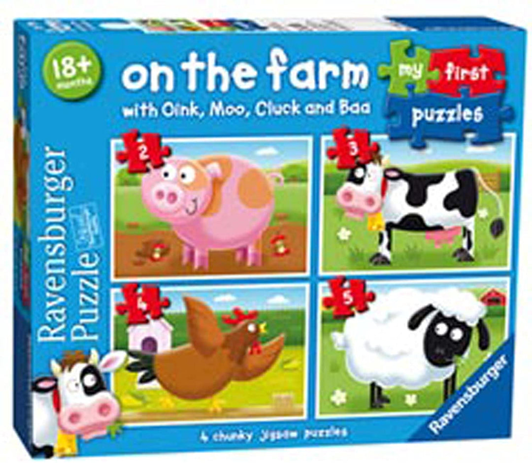 Ravensburger 07302 On the Farm My First Puzzles (2,3,4,5pc)